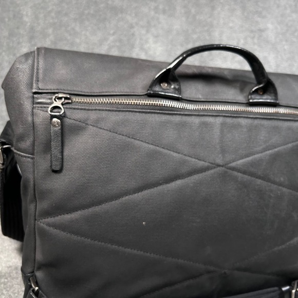 Timbuk2 Proof Messenger Bag 10-12L Waxed Canvas Leather Laptop Shoulder Black - Picture 4 of 16